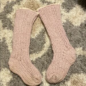 Chunky knit slipper socks